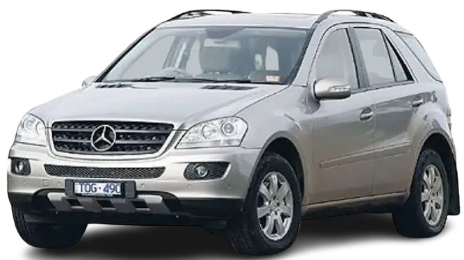 Silver Mercedes-Benz ML350
